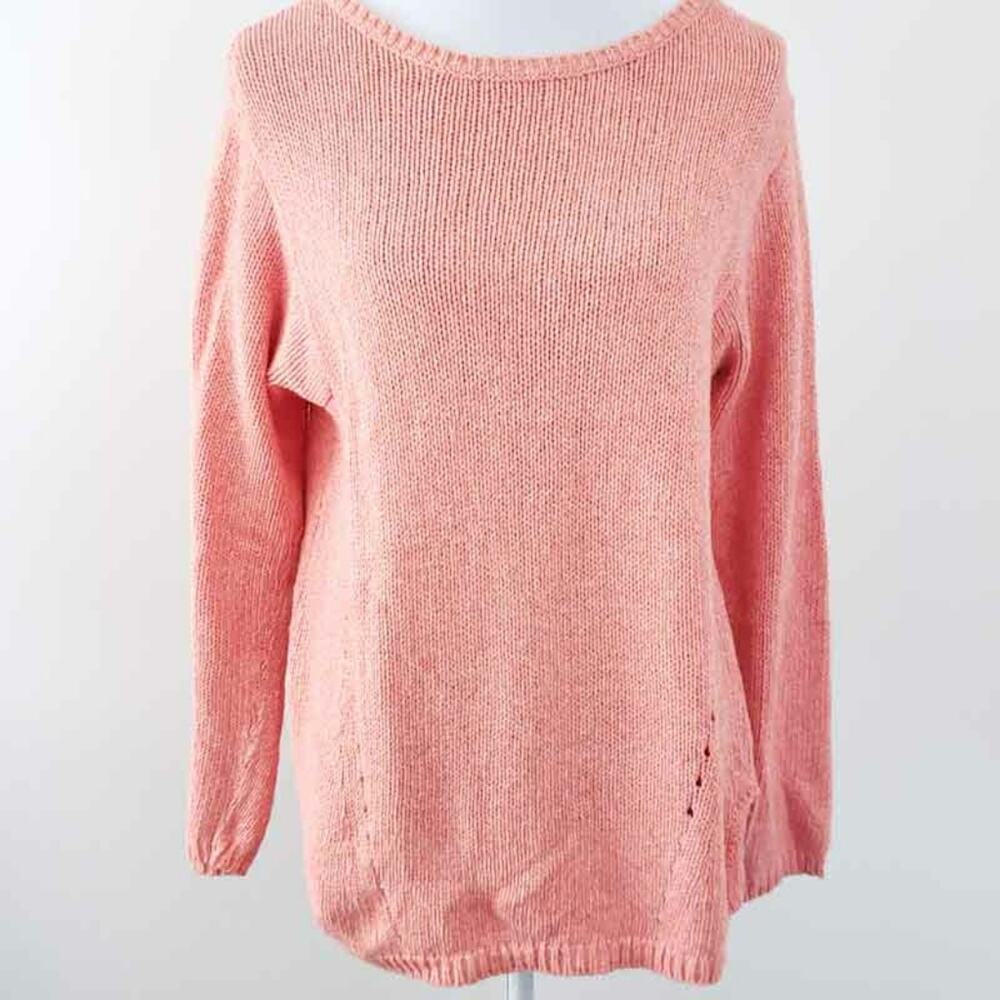 J. Jill Sweater Orange Long Small Missy Cotton Spring Color Excellent Condition